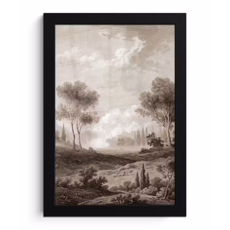 Klassiek - Landschap - Neutraal fotolijst zwart zonder passe partout klein -3d