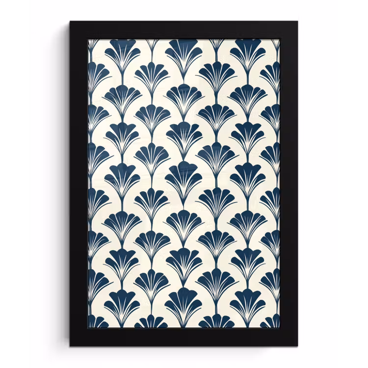 Klassiek - Motief - Blauw fotolijst zwart zonder passe partout klein 224 -3d