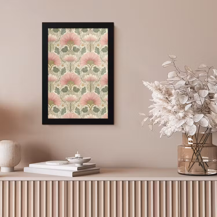 Klassiek - Patroon - Roze fotolijst zwart zonder passe partout klein 224 -sfeer5