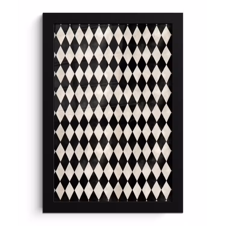 Klassiek - Patroon - Zwart fotolijst zwart zonder passe partout klein 224 -3d
