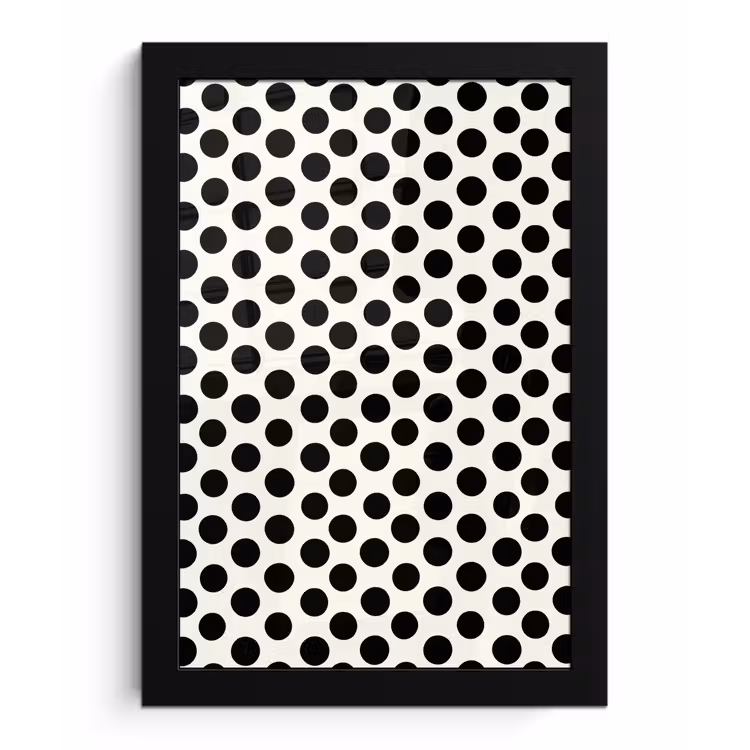 Klassiek - Stippen - Zwart fotolijst zwart zonder passe partout klein 224 -3d