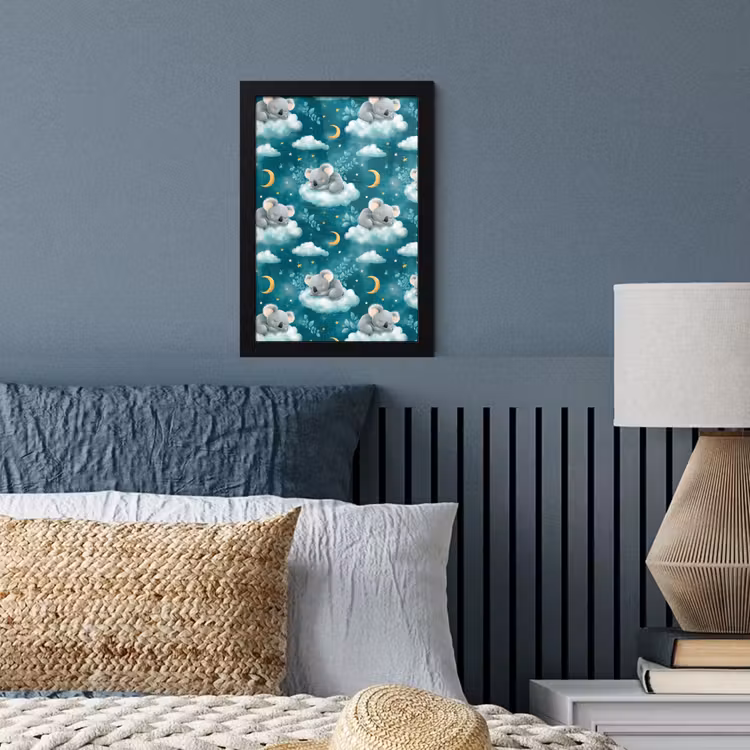 Koala's - Betoverend - Blauw fotolijst zwart zonder passe partout klein 224 -sfeer3