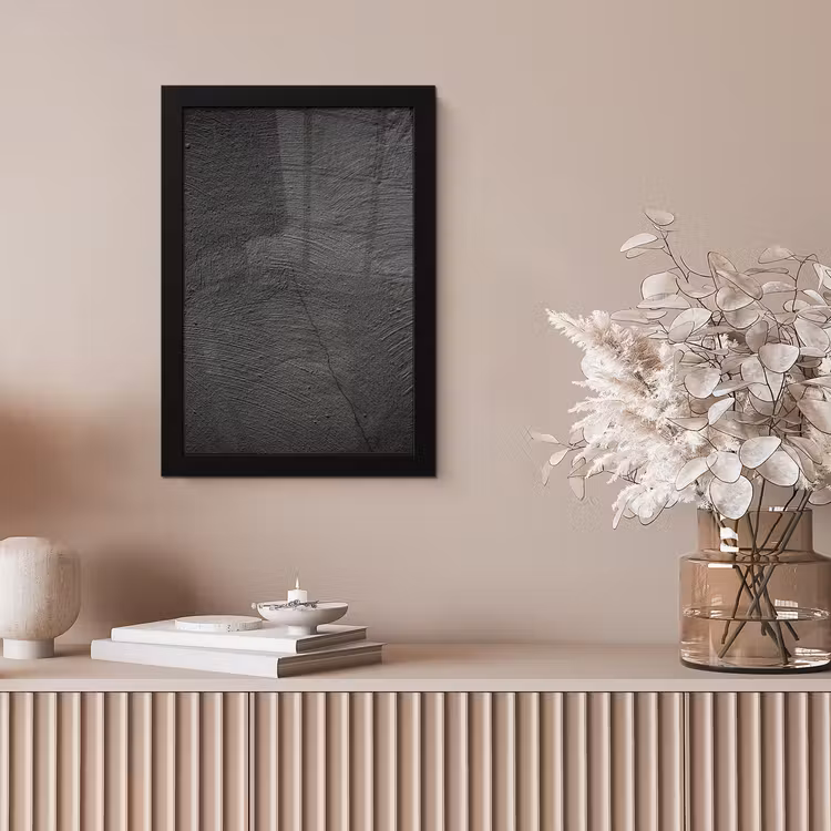 Beton print - Industrieel - Zwart fotolijst zwart zonder passe partout klein -sfeer5