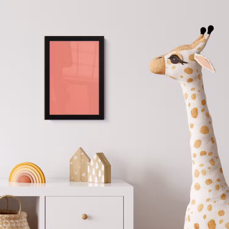 Coral - Reef - Rood fotolijst zwart zonder passe partout klein 224 -usfeer4_kinderkamer