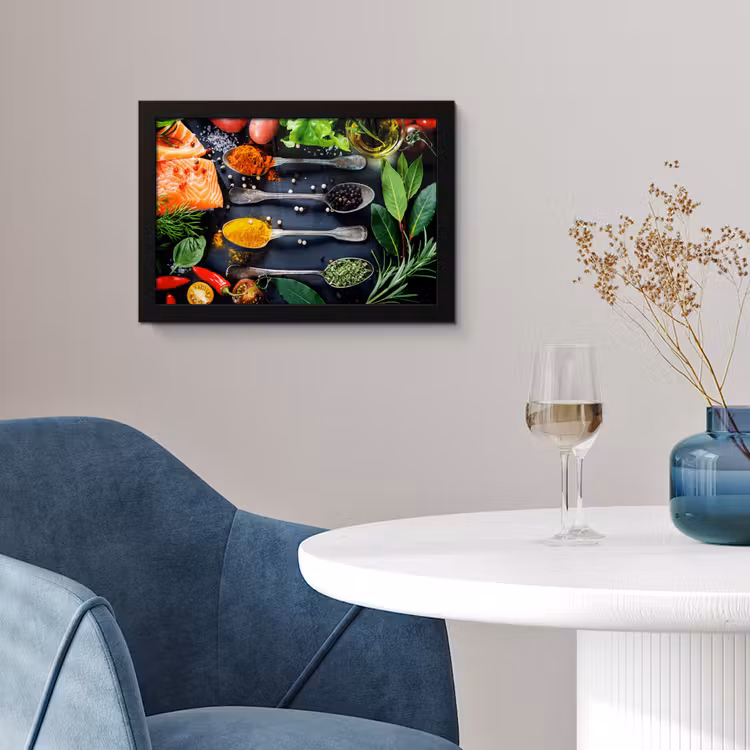 Kruiden - Lepels - Keuken - Specerijen fotolijst zwart zonder passe partout klein -sfeer4