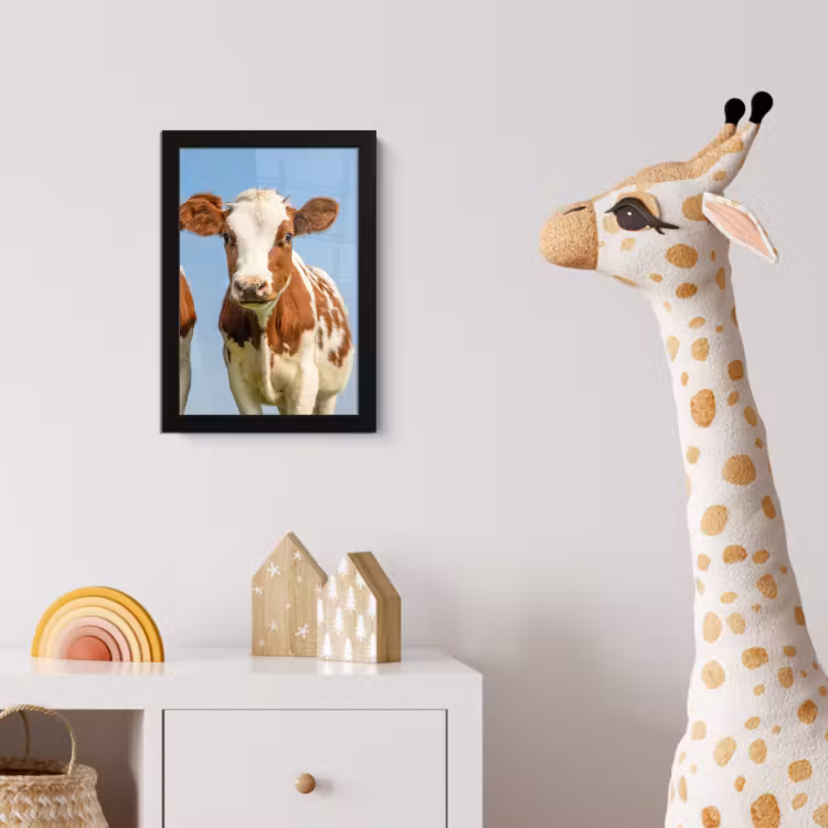 Koeien - Lucht - Dieren - Boerderij - Portret fotolijst zwart zonder passe partout klein -usfeer4_kinderkamer