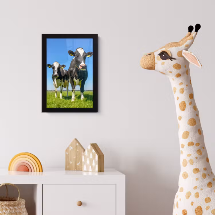 Koeien - Weiland - Gras - Dieren - Boerderij fotolijst zwart zonder passe partout klein -usfeer4_kinderkamer