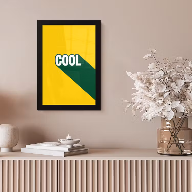 Cool - Geel - Groen fotolijst zwart zonder passe partout klein -sfeer5
