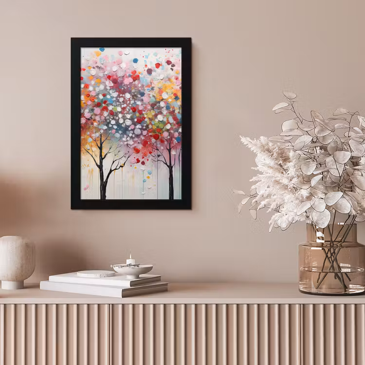 Kunst - Bomen - Natuur - Acryl fotolijst zwart zonder passe partout klein -sfeer5