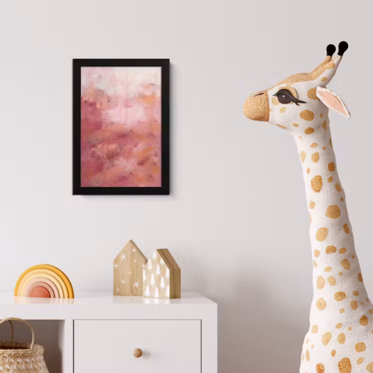 Kunst - Vloeiend - Pastel - Abstract fotolijst zwart zonder passe partout klein -usfeer4_kinderkamer