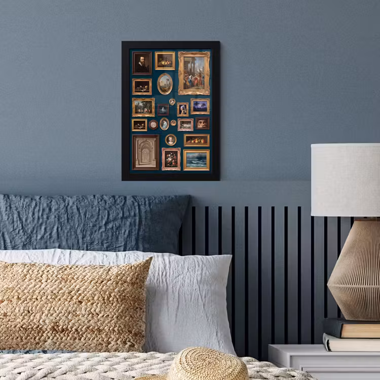 Kunst - Schilderijen - Decoratie - Klassiek - Groen fotolijst zwart zonder passe partout klein -sfeer3