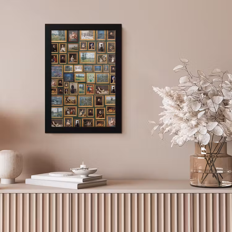 Kunst - Schilderijen - Collectie - Klassiek - Groen fotolijst zwart zonder passe partout klein -sfeer5