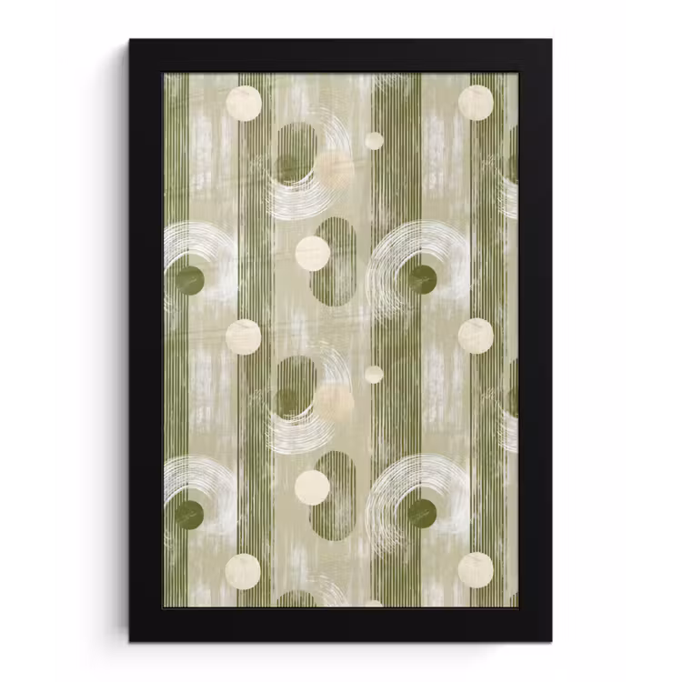 Artistiek - Modern - Groen fotolijst zwart zonder passe partout klein 224 -3d