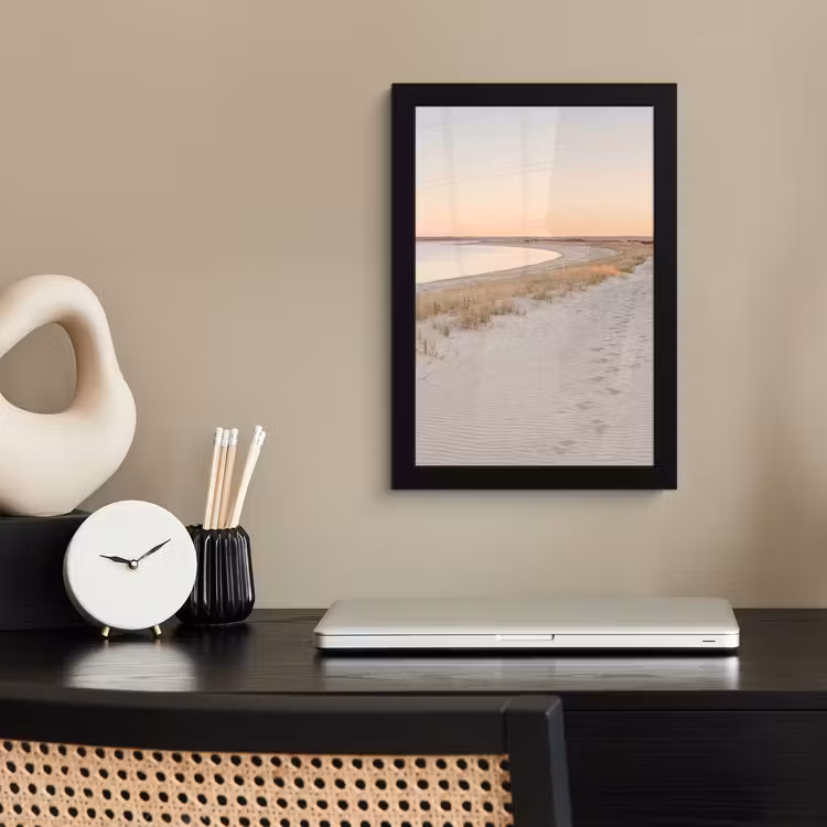 Kustlijn - Horizon - Hek fotolijst zwart zonder passe partout klein -sfeer1