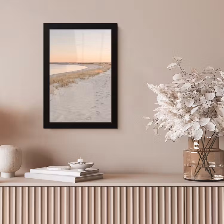 Kustlijn - Horizon - Hek fotolijst zwart zonder passe partout klein -sfeer5