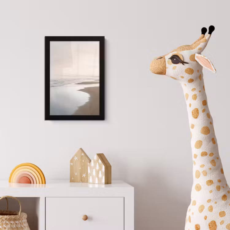 Kustlijn - Strand - Oceaan fotolijst zwart zonder passe partout klein -usfeer4_kinderkamer