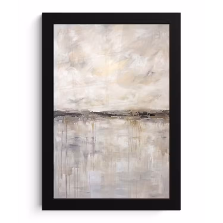 Landschap - Horizon - Natuur - Abstract - Neutraal fotolijst zwart zonder passe partout klein -3d