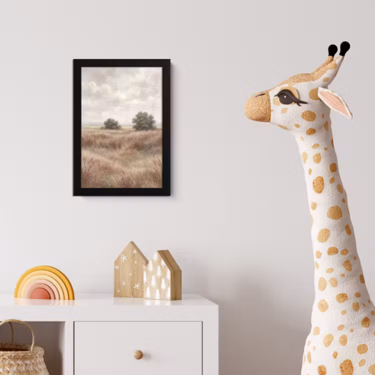 Landschap - Minimalistisch - Beige fotolijst zwart zonder passe partout klein -usfeer4_kinderkamer