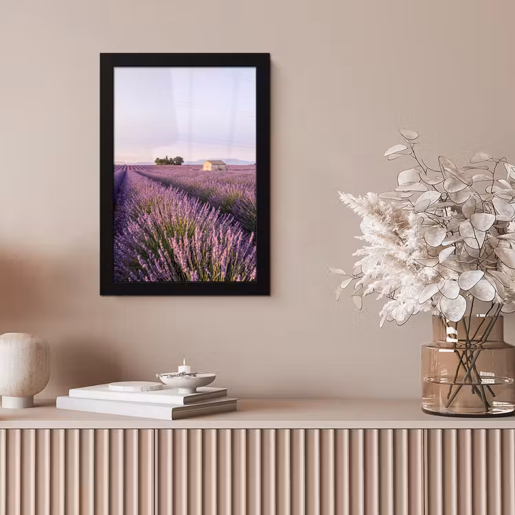 Lavendel - Landschap - Sereen - Paars fotolijst zwart zonder passe partout klein -sfeer5