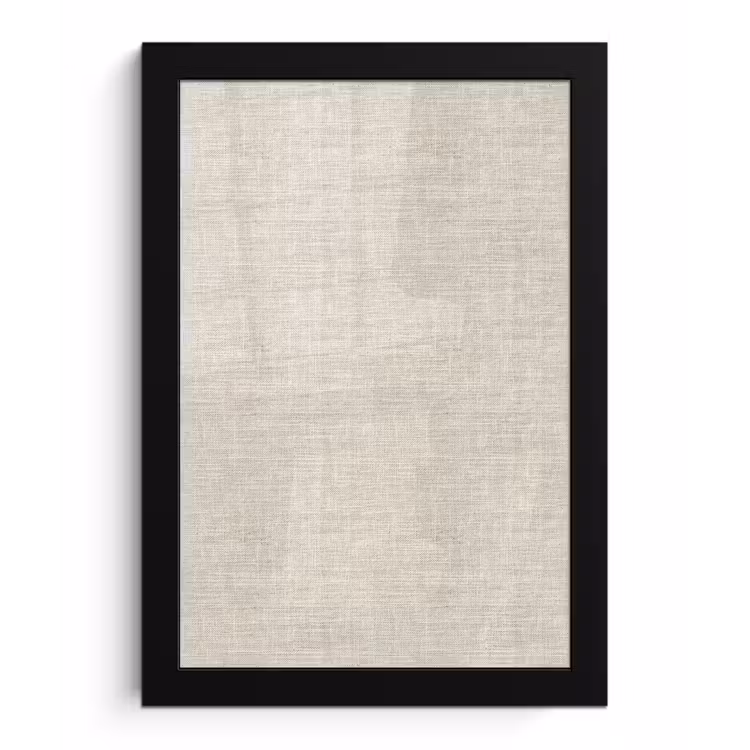 Linnen - Textuur - Beige fotolijst zwart zonder passe partout klein 224 -3d