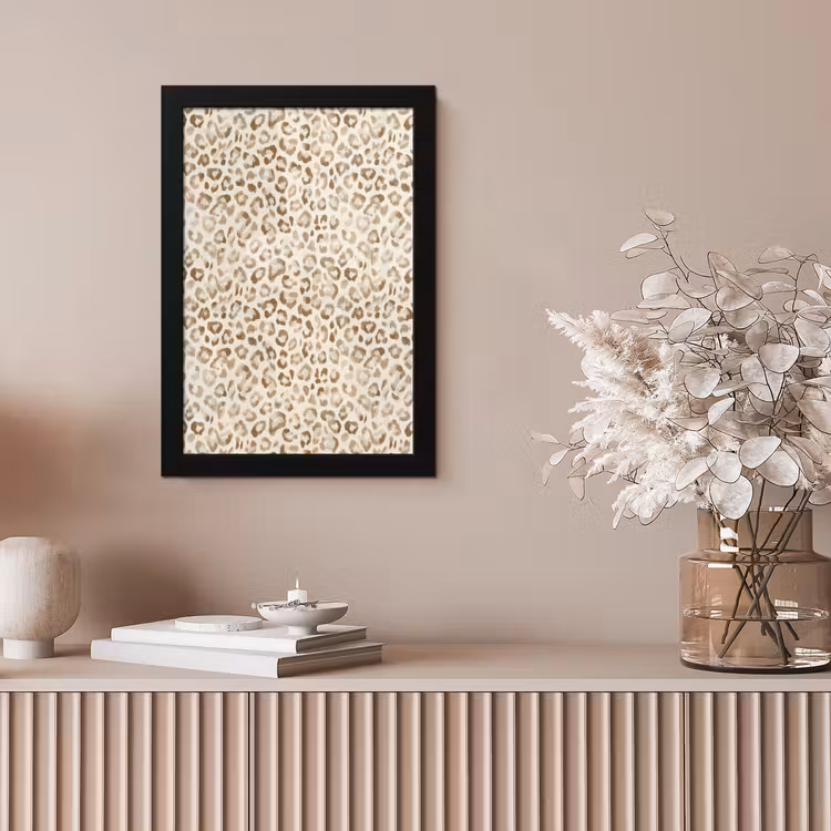 Luipaard - Klassiek - Beige fotolijst zwart zonder passe partout klein 224 -sfeer5