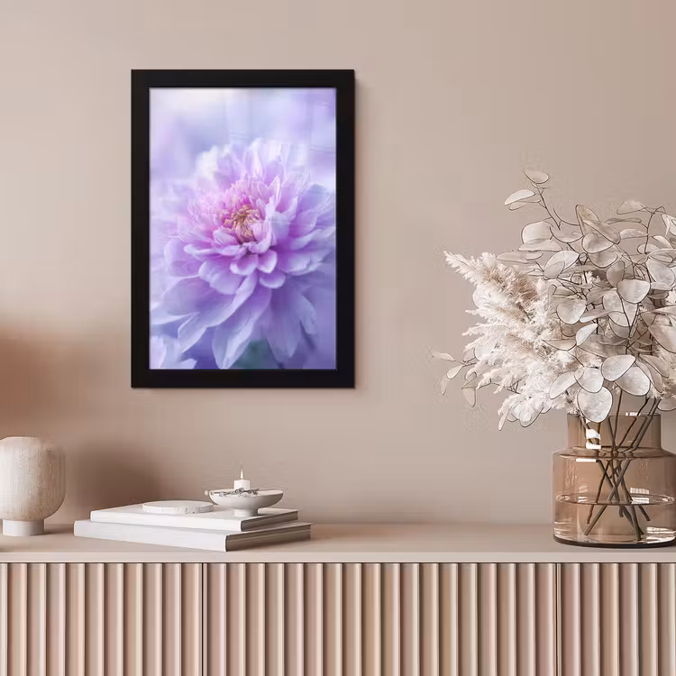 Paars - Dahlia - Dromerig fotolijst zwart zonder passe partout klein -sfeer5