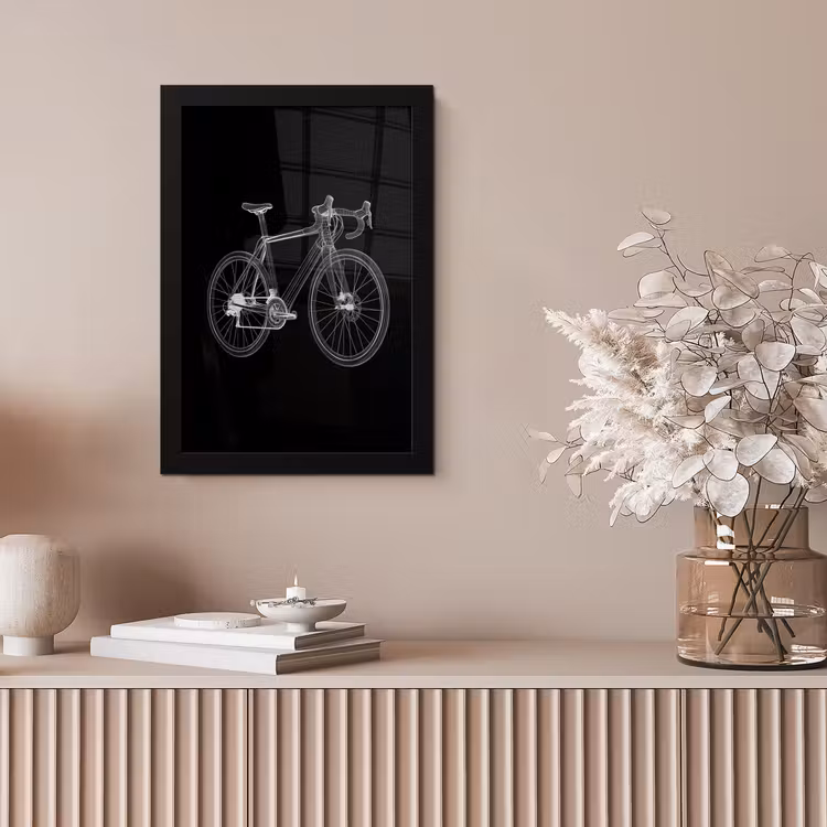Lijnen - Illustratie - Wit fotolijst zwart zonder passe partout klein -sfeer5