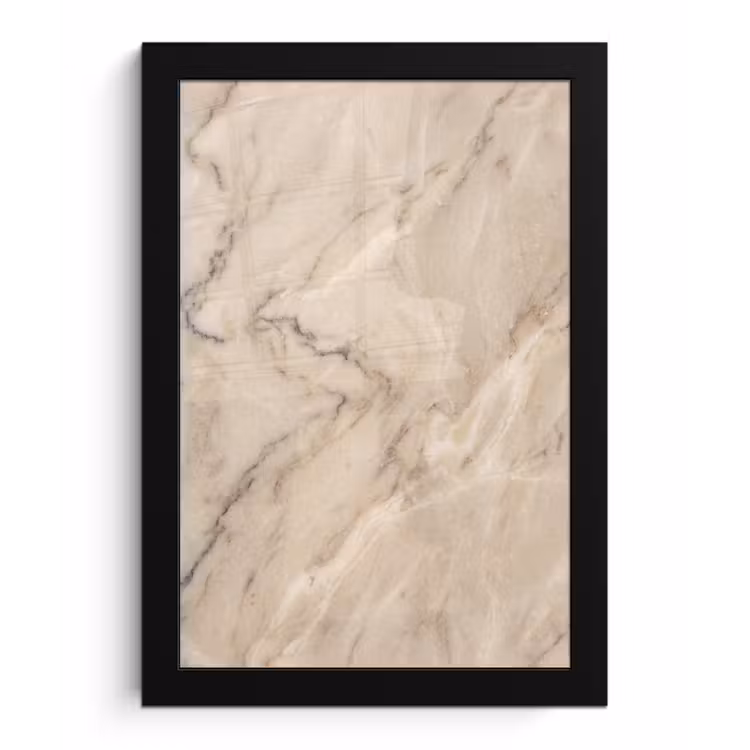 Marmer - Patroon - Abstract - Modern - Beige fotolijst zwart zonder passe partout klein -3d