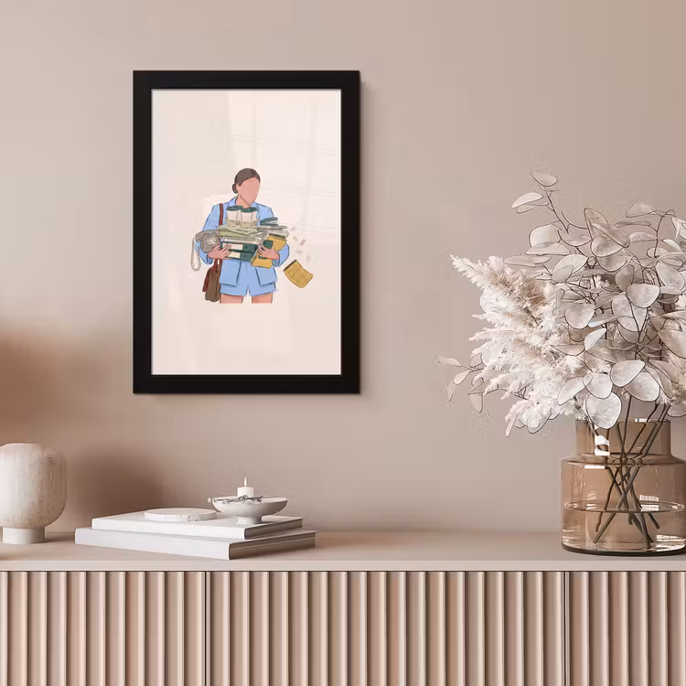 Mens - Kantoorartikelen - Werk - Modern fotolijst zwart zonder passe partout klein -sfeer5