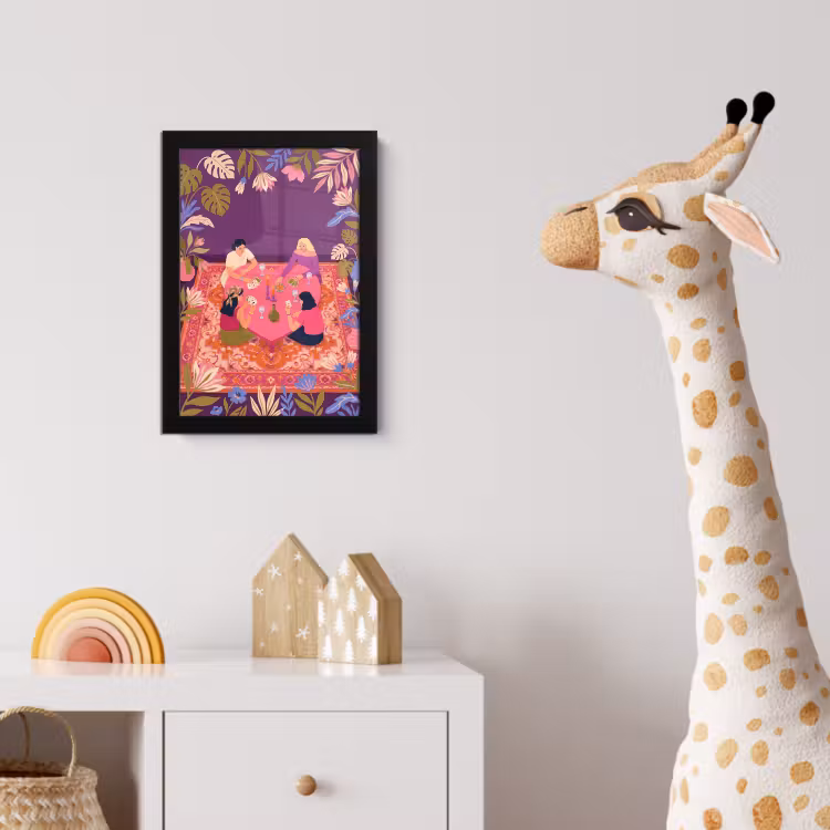 Mensen - Kaartspel - Interieur - Modern - Kleurrijk fotolijst zwart zonder passe partout klein -usfeer4_kinderkamer