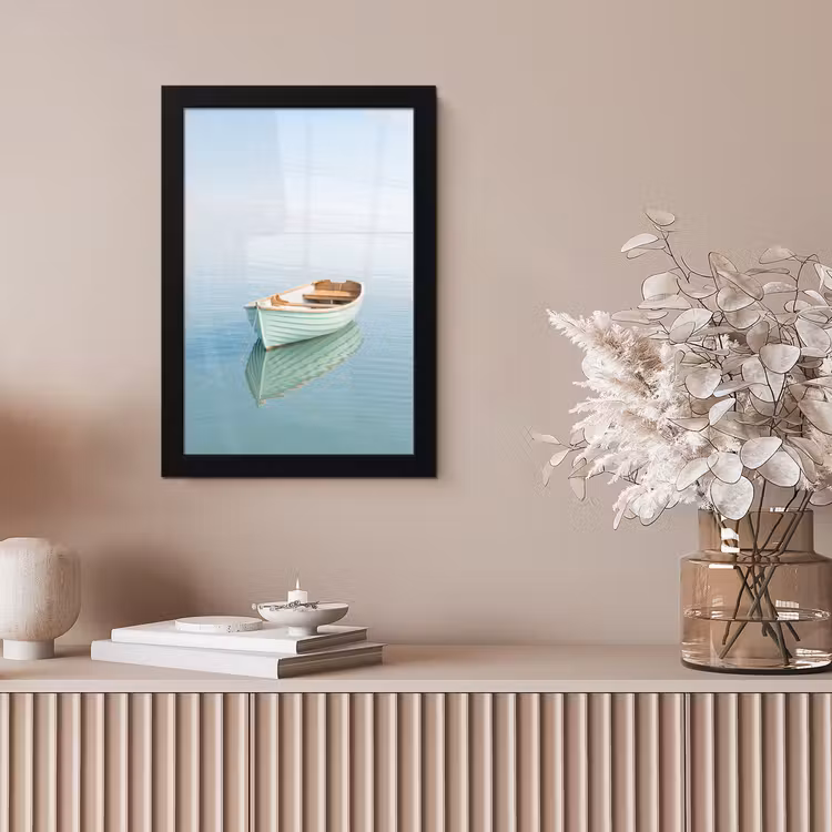 Minimalistisch - Boot - Zee fotolijst zwart zonder passe partout klein -sfeer5