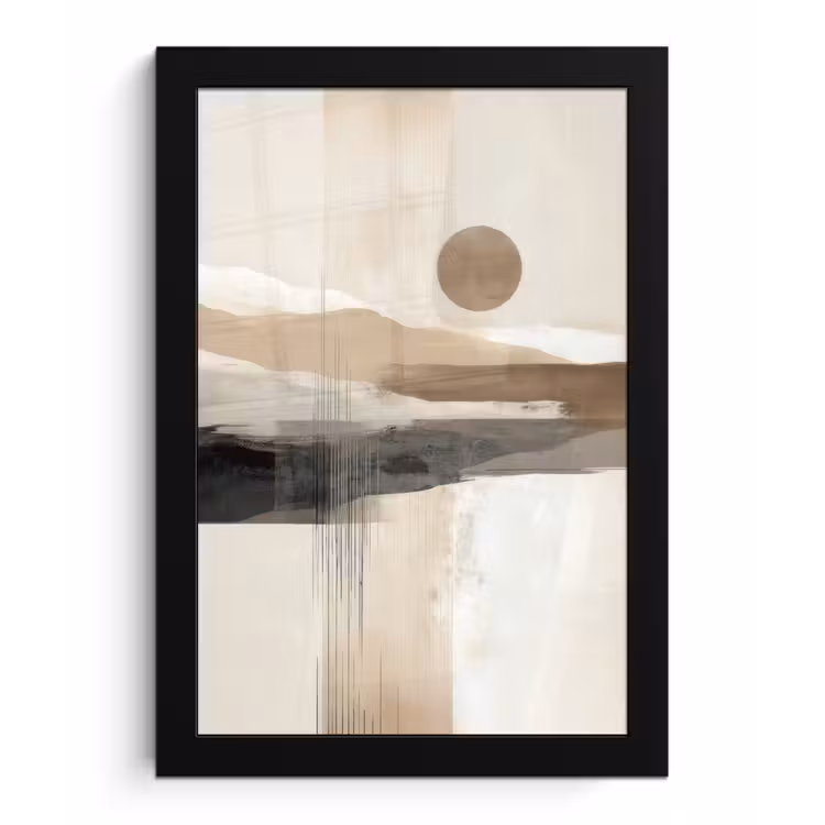 Minimalistisch - Landschap - Dimensie fotolijst zwart zonder passe partout klein -3d