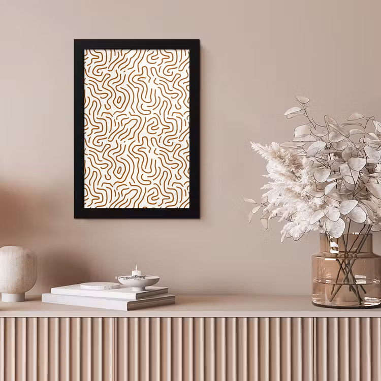 Minimalistisch - Patroon - Terracotta fotolijst zwart zonder passe partout klein 224 -sfeer5