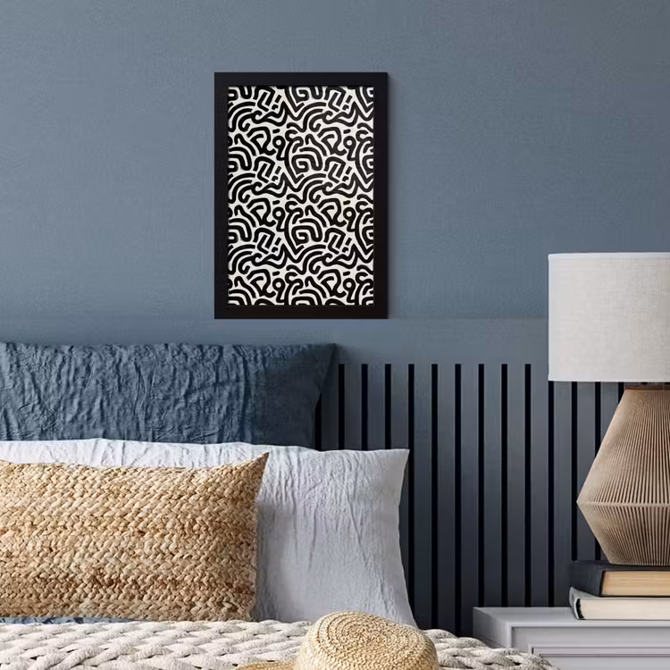 Modern - Abstract - Zwart fotolijst zwart zonder passe partout klein 224 -sfeer3