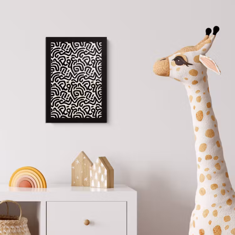 Modern - Abstract - Zwart fotolijst zwart zonder passe partout klein 224 -usfeer4_kinderkamer