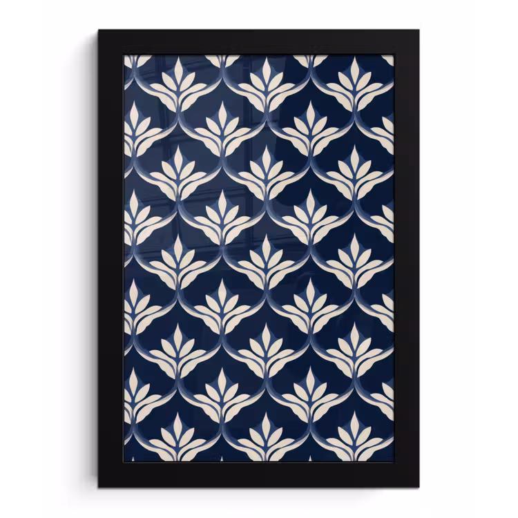 Modern - Ontwerp - Blauw fotolijst zwart zonder passe partout klein 224 -3d