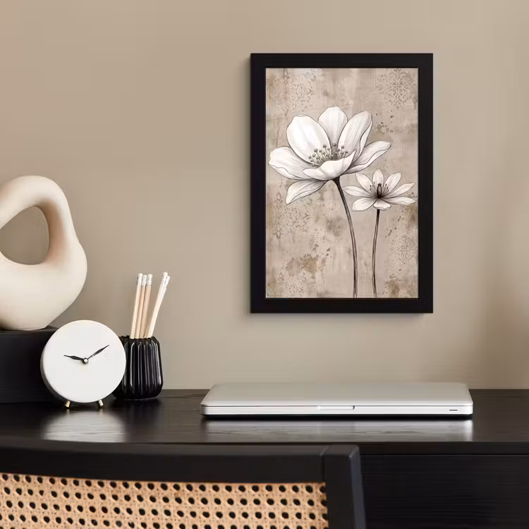 Modern - Design - Wit fotolijst zwart zonder passe partout klein -sfeer1