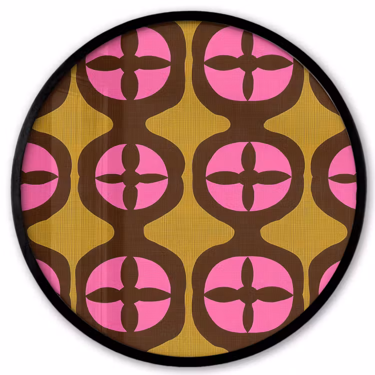 Modern - Patroon - Roze Fotolijst rond zonder passe partout klein 856 -3d