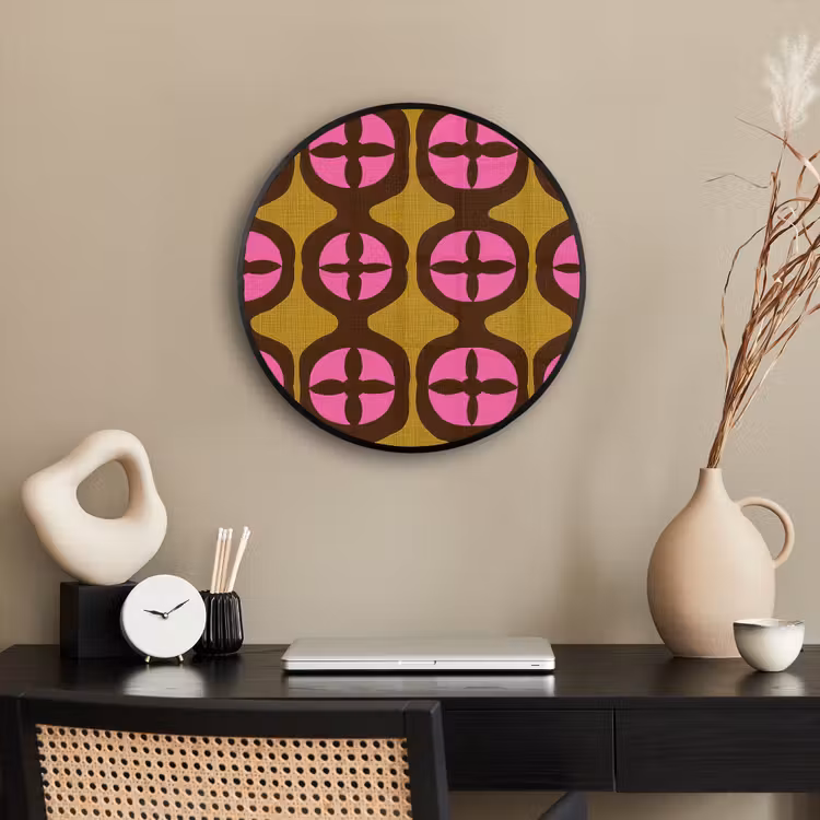 Modern - Patroon - Roze Fotolijst rond zonder passe partout klein 856 -sfeer1
