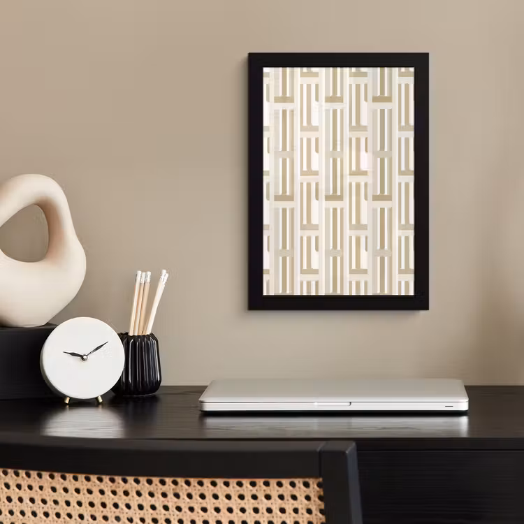 Modern - Geometrisch - Beige fotolijst zwart zonder passe partout klein 224 -sfeer1
