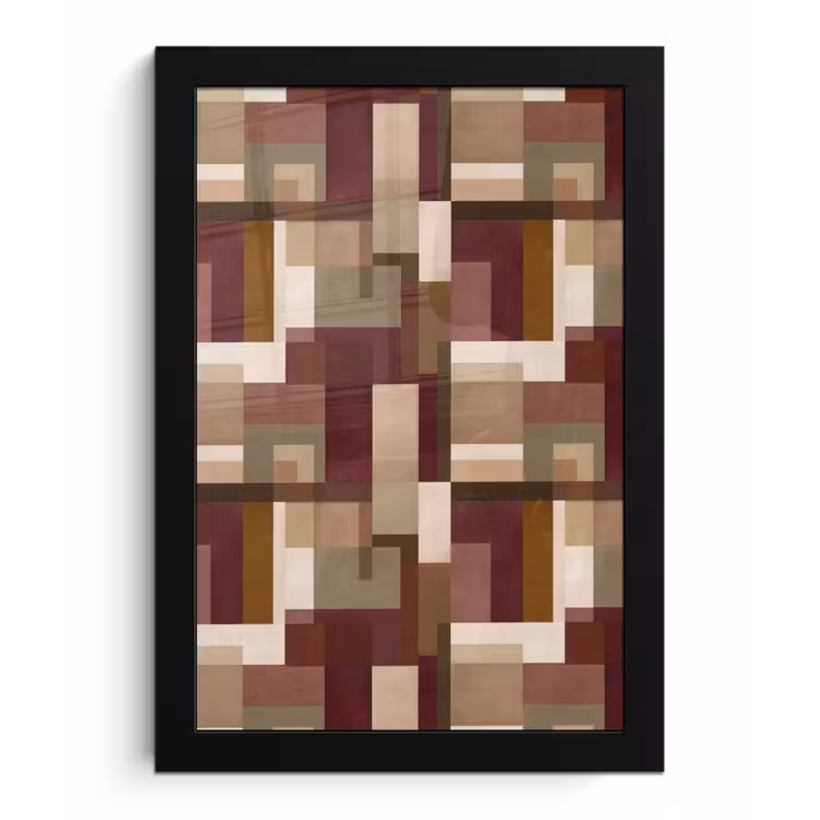 Modern - Geometrie - Kleurrijk fotolijst zwart zonder passe partout klein 224 -3d