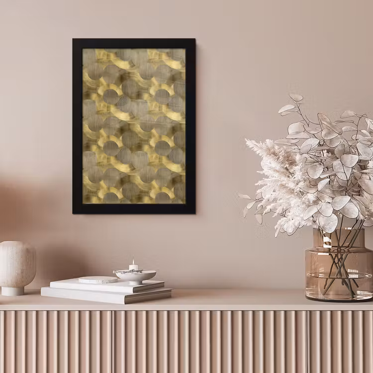 Modern - Geometrisch - Goud fotolijst zwart zonder passe partout klein 224 -sfeer5