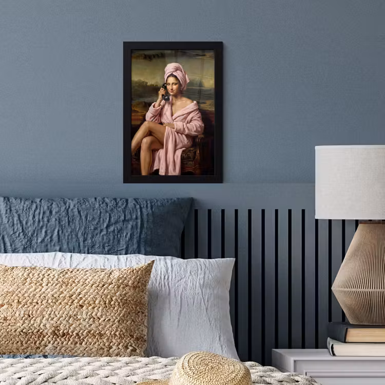 Mona - Klassiek - Roze fotolijst zwart zonder passe partout klein -sfeer3
