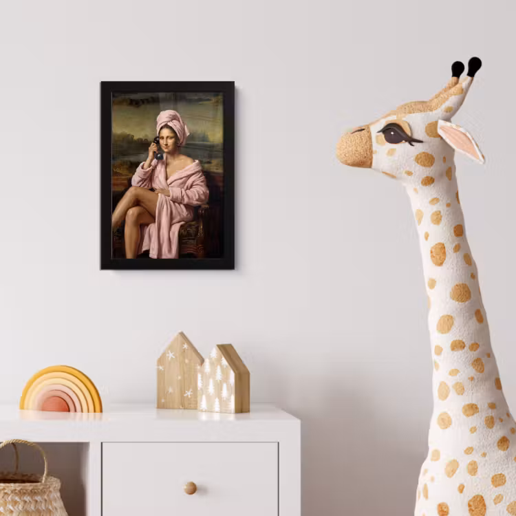 Mona - Klassiek - Roze fotolijst zwart zonder passe partout klein -usfeer4_kinderkamer