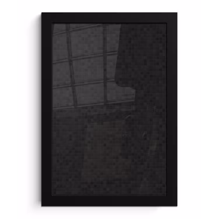 Mozaïek - Patroon - Antraciet - Zwart fotolijst zwart zonder passe partout klein 224 -3d