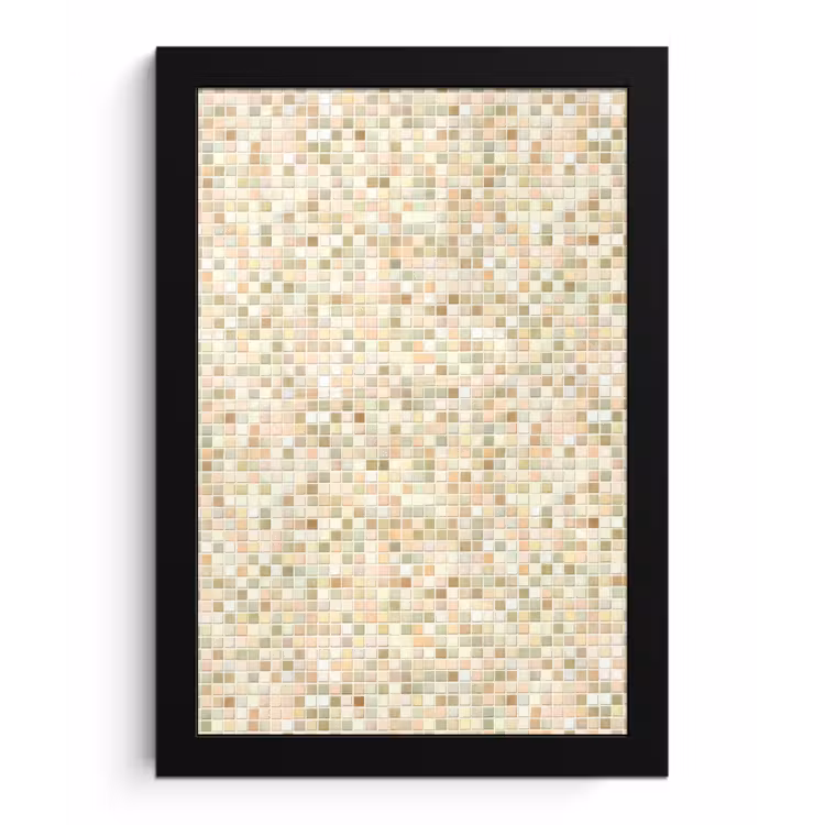 Mozaïek - Patroon - Beige fotolijst zwart zonder passe partout klein 224 -3d