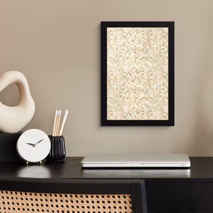 Mozaïek - Patroon - Beige fotolijst zwart zonder passe partout klein 224 -sfeer1