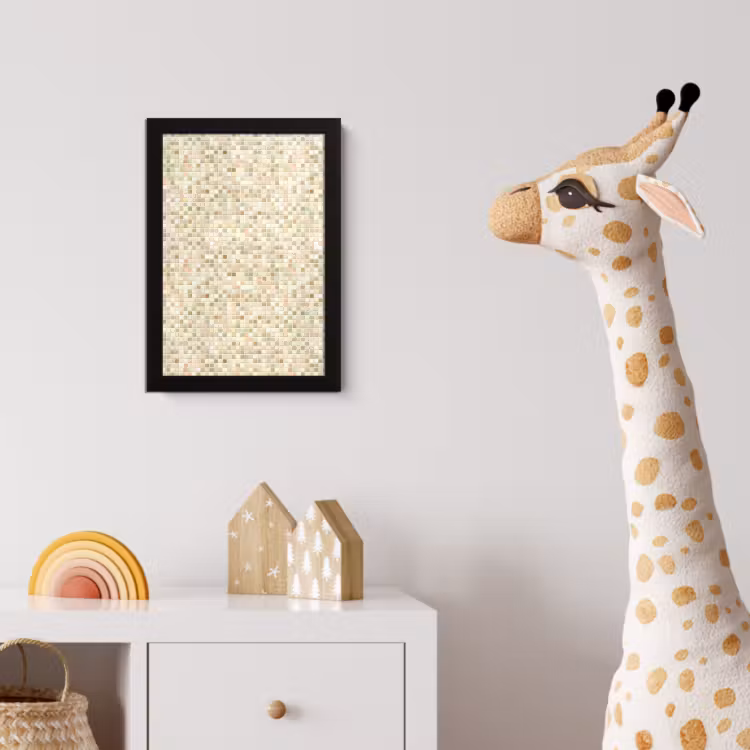 Mozaïek - Patroon - Beige fotolijst zwart zonder passe partout klein 224 -usfeer4_kinderkamer