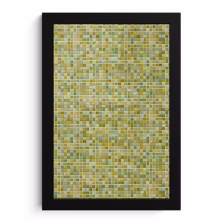 Mozaïek - Patroon - Groen fotolijst zwart zonder passe partout klein 224 -3d