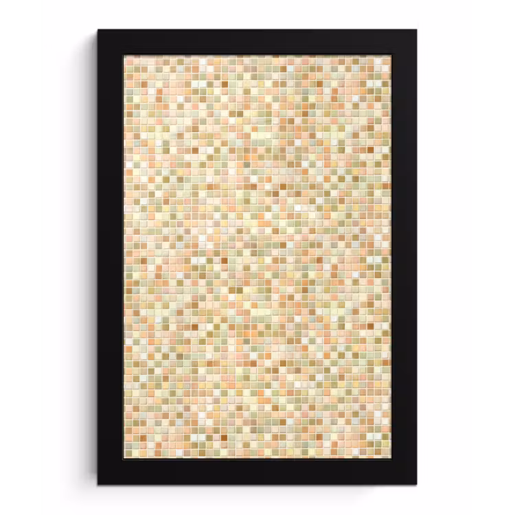 Mozaïek - Patroon - Terracotta fotolijst zwart zonder passe partout klein 224 -3d